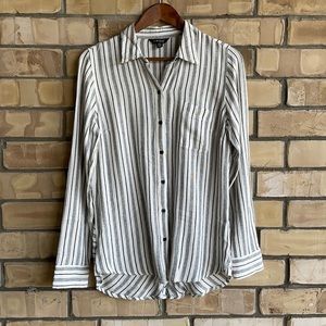 Lucky Brand Button Down Striped Blouse - S/P